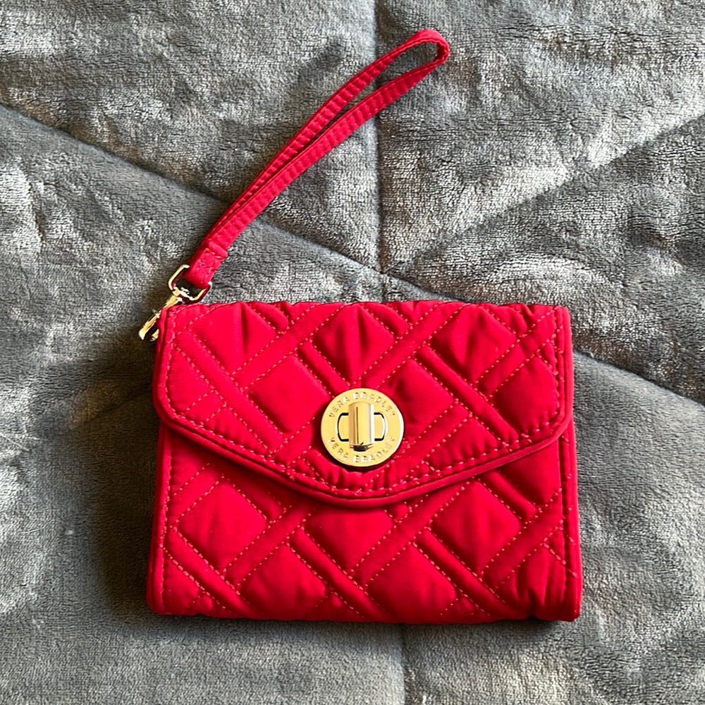 Vera Bradley Red Quilted Wristlet